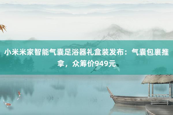 小米米家智能气囊足浴器礼盒装发布：气囊包裹推拿，众筹价949元