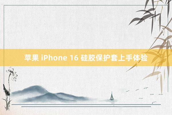 苹果 iPhone 16 硅胶保护套上手体验